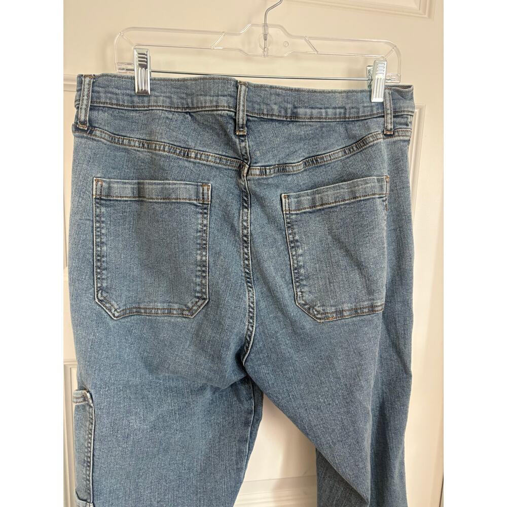 Jessica Simpson Jeans Size 14/32 Bootcut Cargo Pocket Medium Wash Y2K - Picture 8 of 9